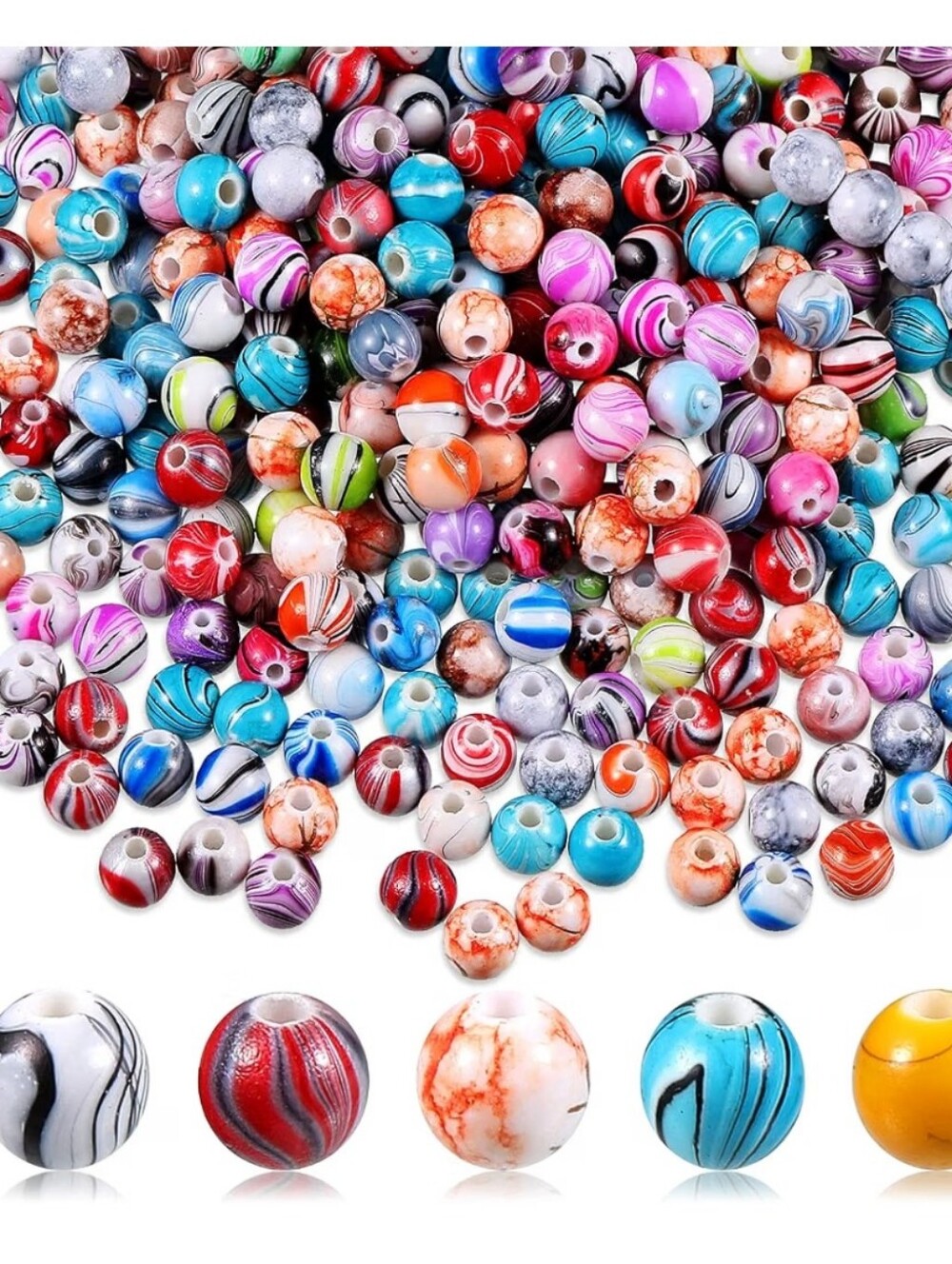 Assorted Multicolor Glass Bead Mix for Jewelry Making